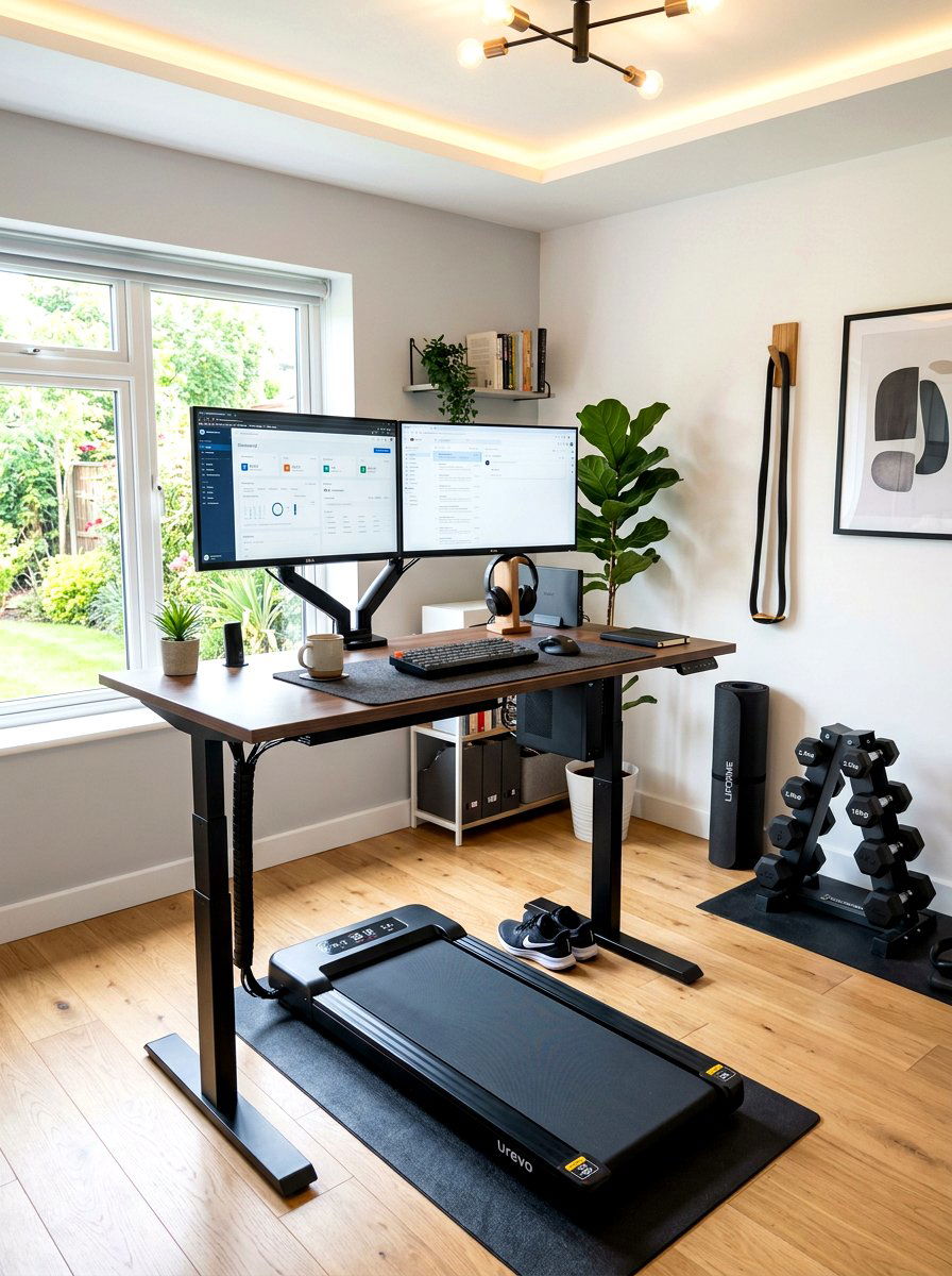 Home Office Gym - 30 treadmill room ideas