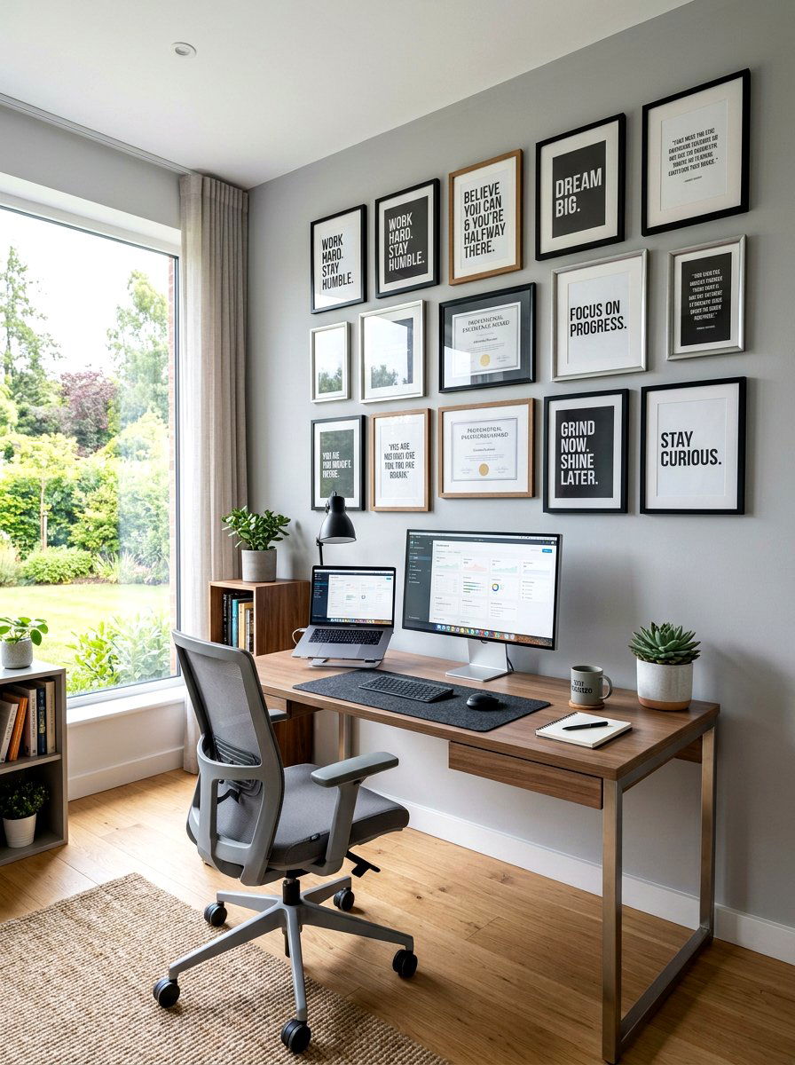 Home Office Motivation - 30 gallery wall ideas