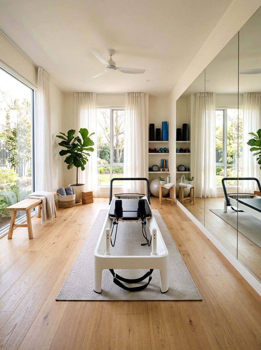 Home Pilates Studio - 30 small home gym ideas