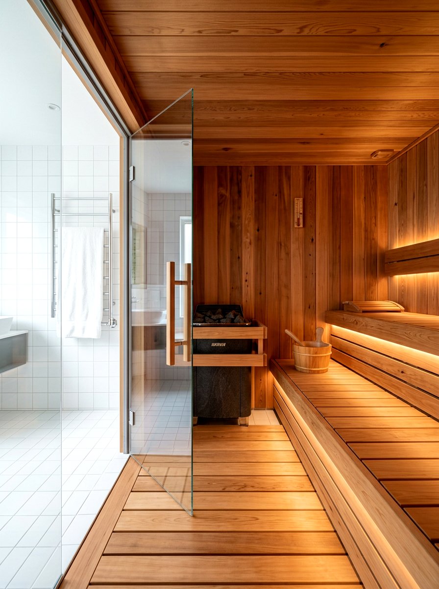 Home Sauna - 30 home retreat room ideas