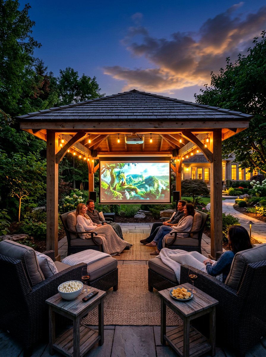 Home Theater Gazebo - 30 gazebo decorating ideas