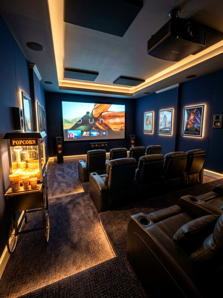 Home Theater - 30 garage hobby room ideas