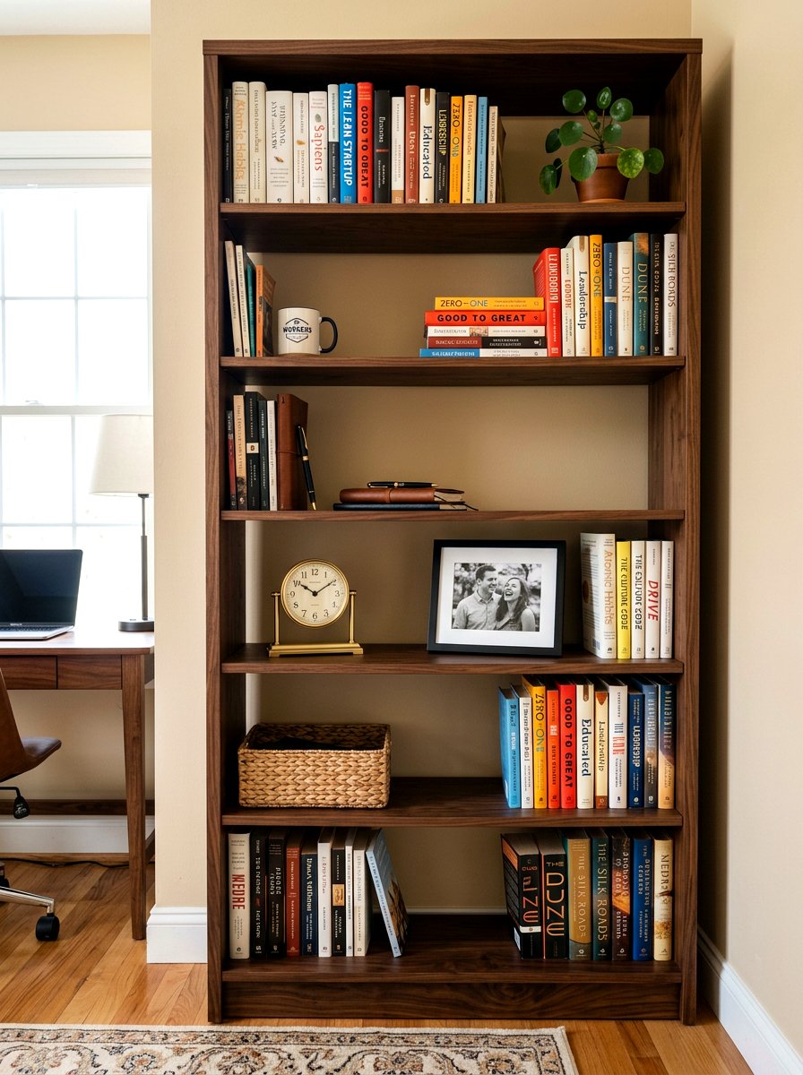 Home office bookshelf - 30 open cabinet styling ideas