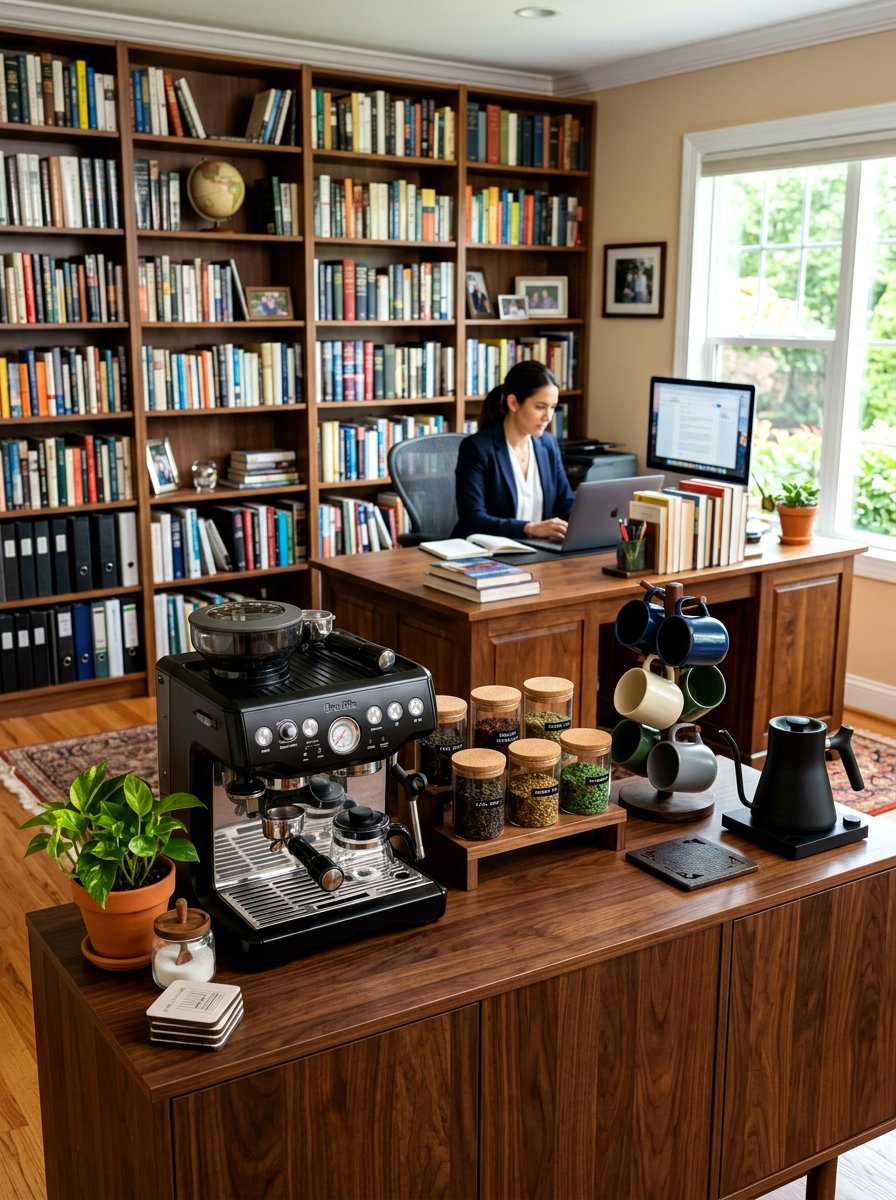 Home office coffee station - 30 beverage pantry ideas