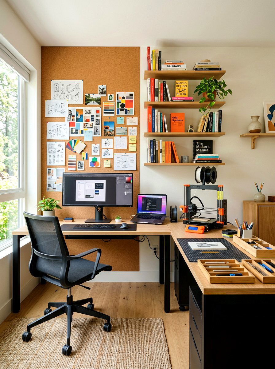 Home office maker space - 30 maker space ideas