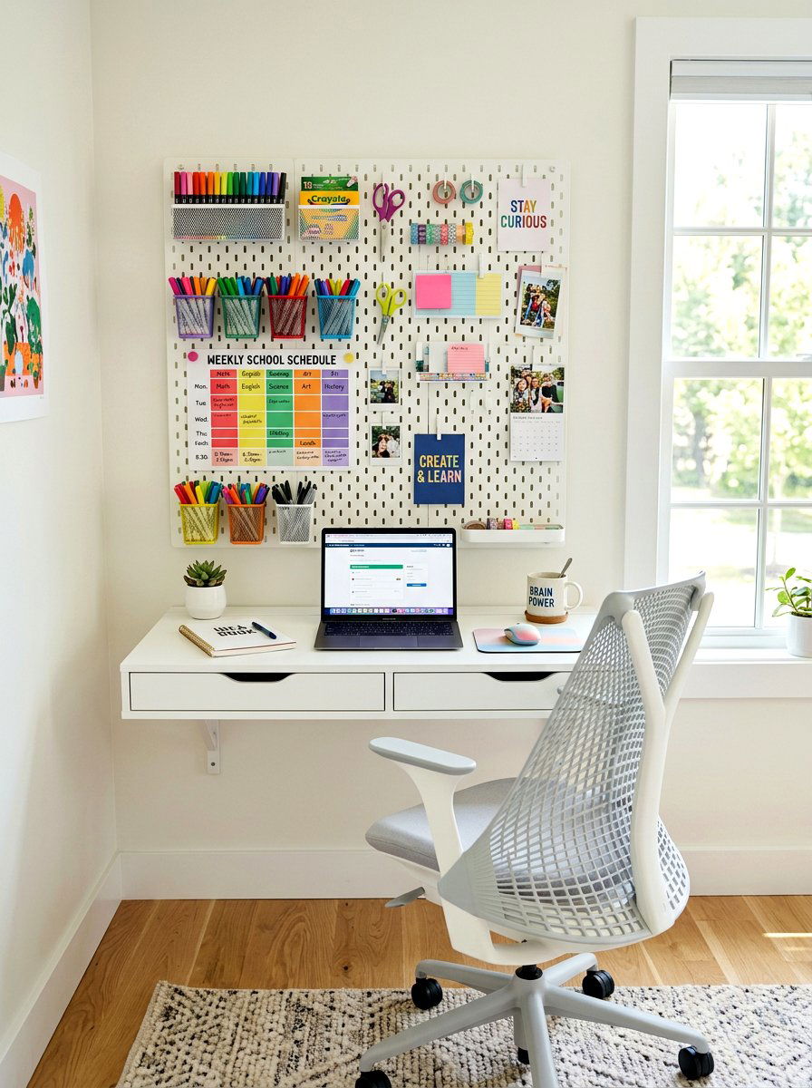 Homework Station Command Center - 30 command center wall ideas