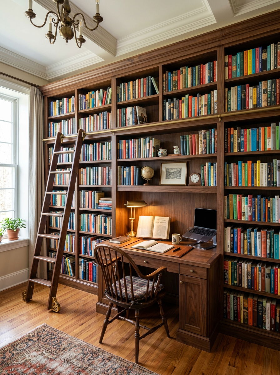 Homework Station With Bookshelves - 30 homework studio kids ideas