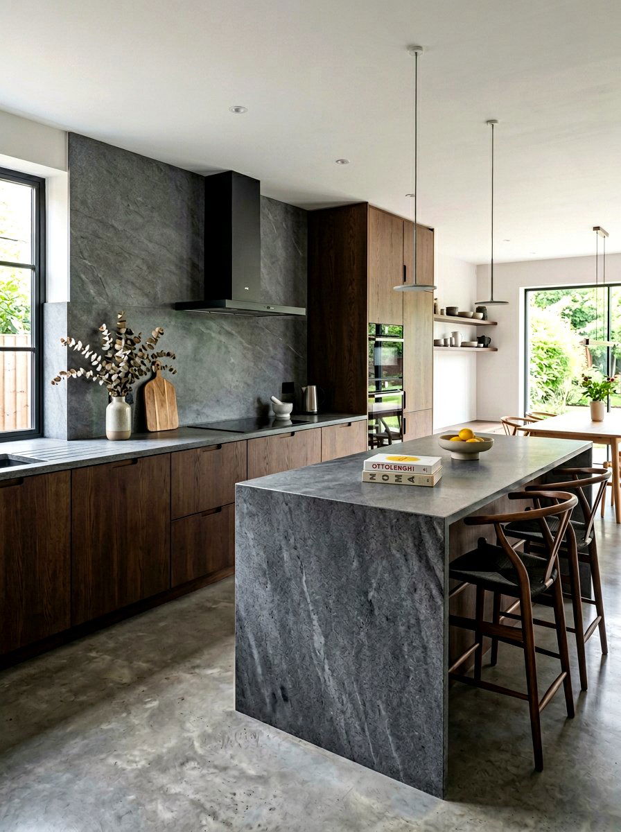 Honed Granite Finish - 30 granite kitchen ideas