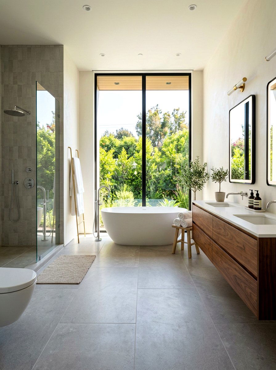 Honed Limestone Bathroom Floor - 30 limestone bathroom ideas