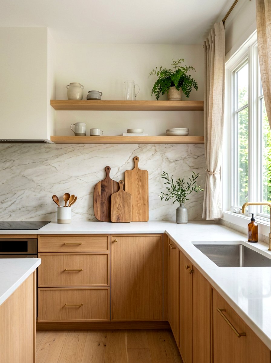 Honed marble slab backsplash - 30 slab stone backsplash ideas