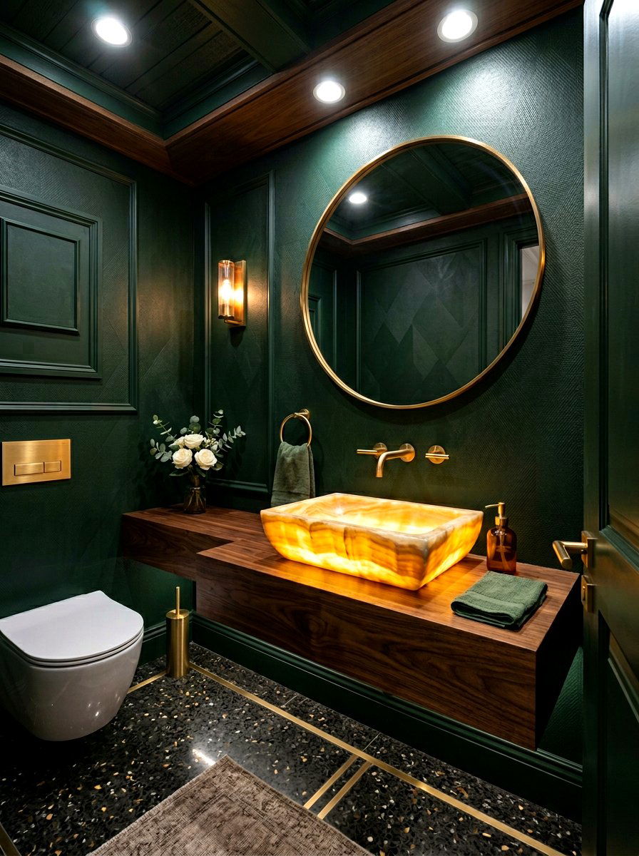 Honey onyx vessel sink - 30 stone vessel sink ideas