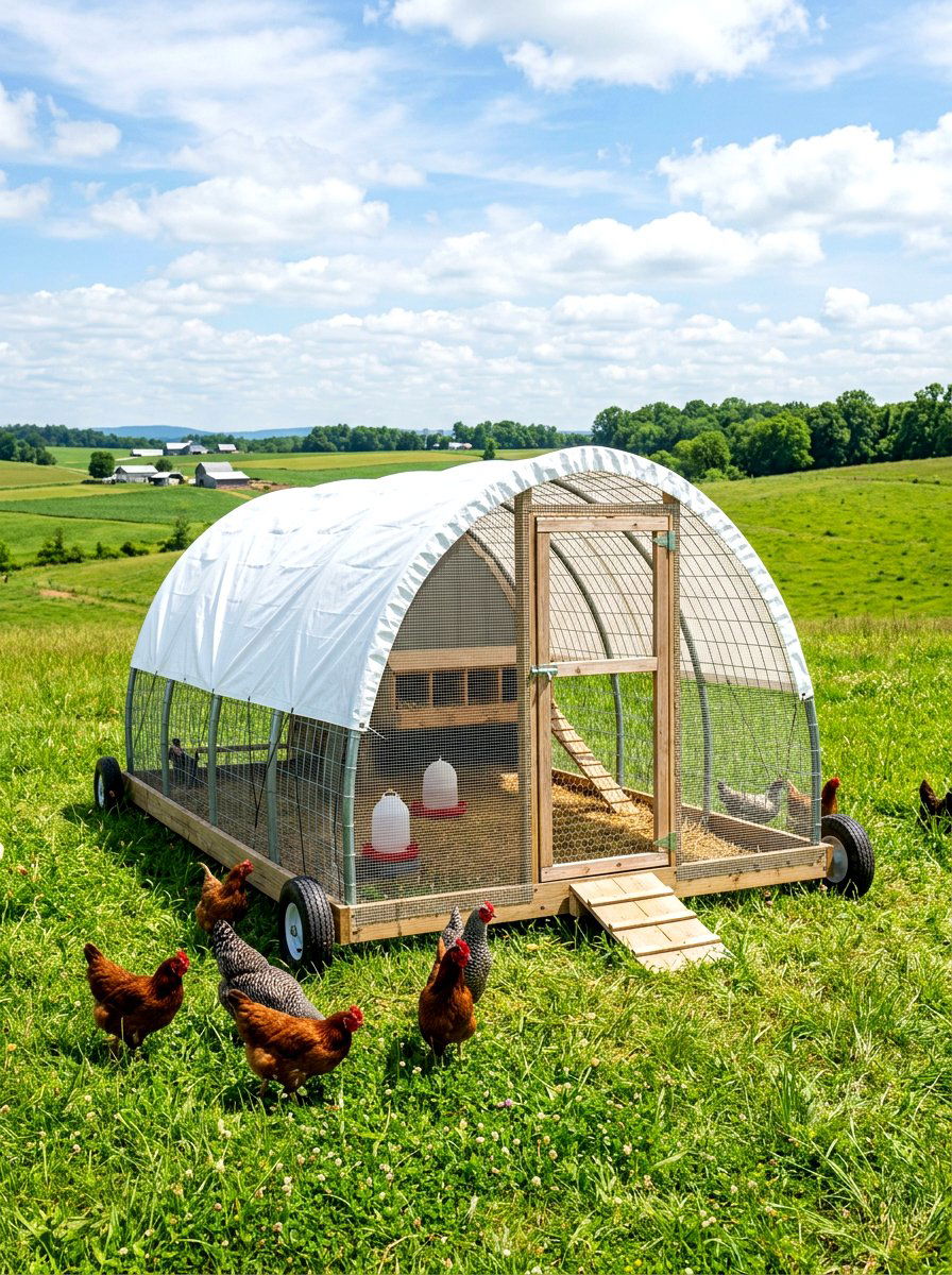 Hoop House Chicken Coop - 30 chicken coop ideas