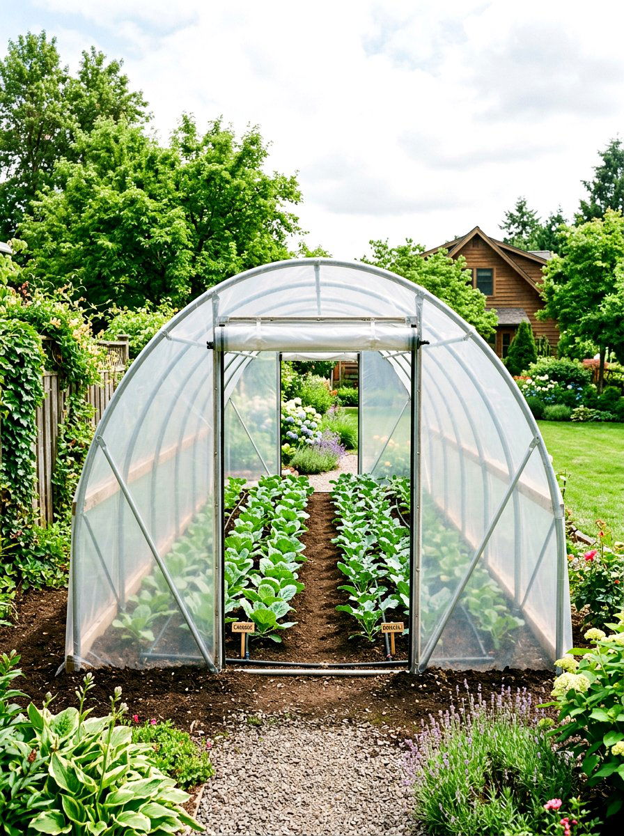 Hoop House Vegetable Garden - 30 year round vegetable garden ideas