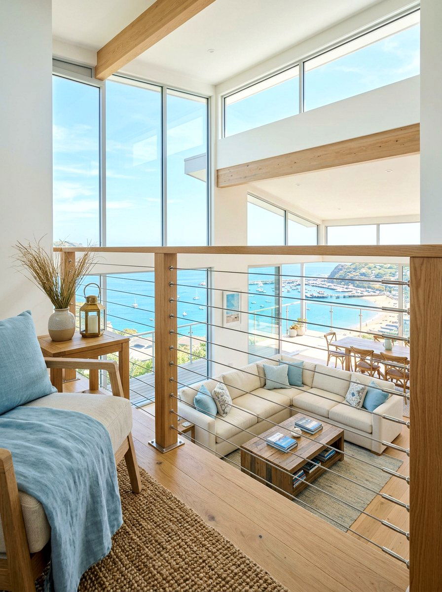 Horizontal Cable Railing - 30 open loft railing ideas
