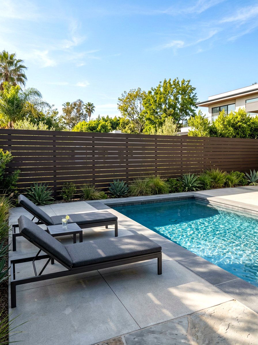 Horizontal Composite Slat - 30 backyard fence ideas
