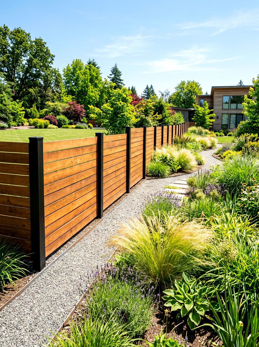 Horizontal Fencing - 30 home exterior ideas