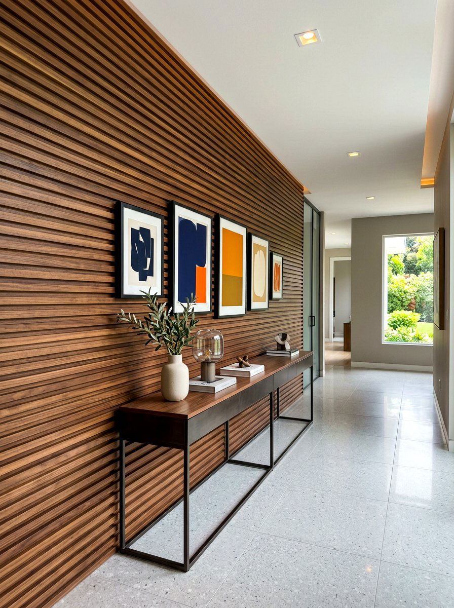 Horizontal Fluted Wood Panel - 30 fluted wood wall ideas