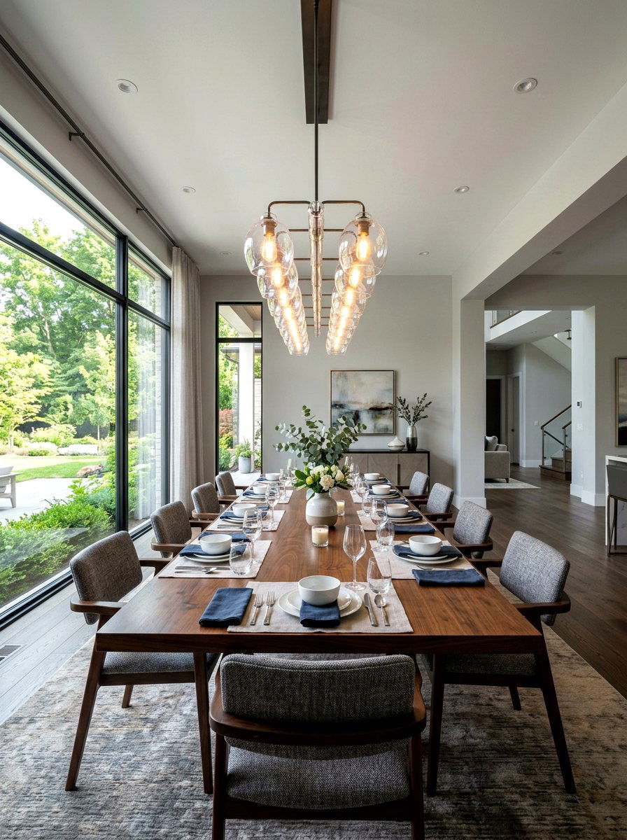 Horizontal Linear Glass Light - 30 statement chandelier ideas
