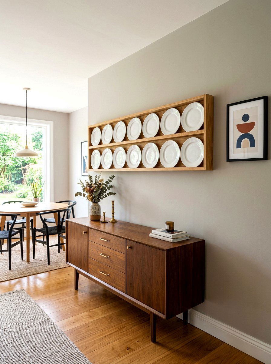 Horizontal Plate Rack Shelf - 30 plate rack wall ideas