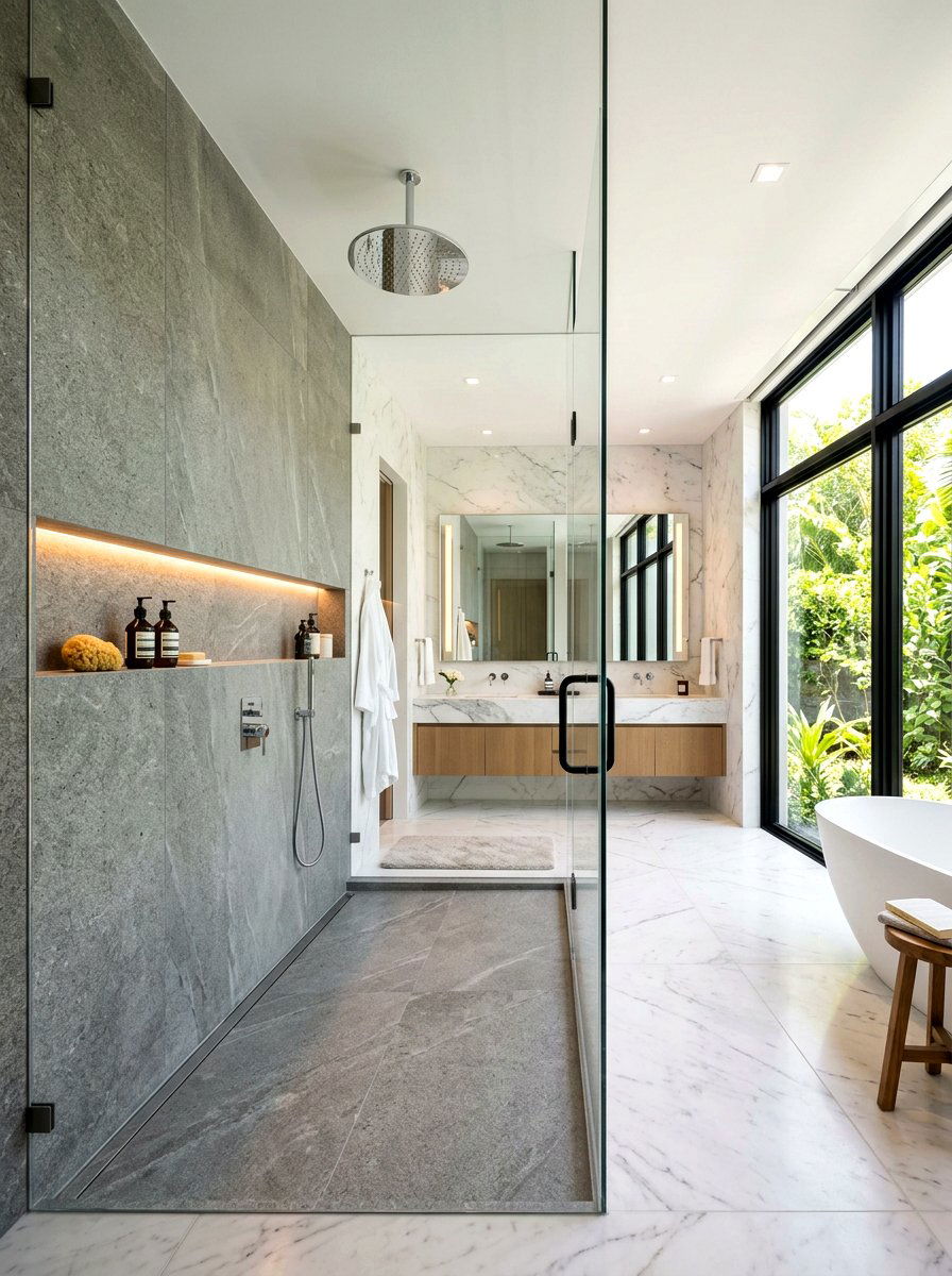 Horizontal Shower Niche - 30 shower niche ideas