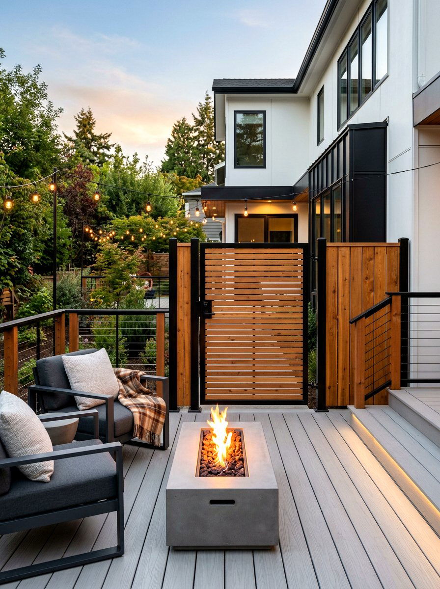 Horizontal Slat Deck Gate - 30 deck gate ideas
