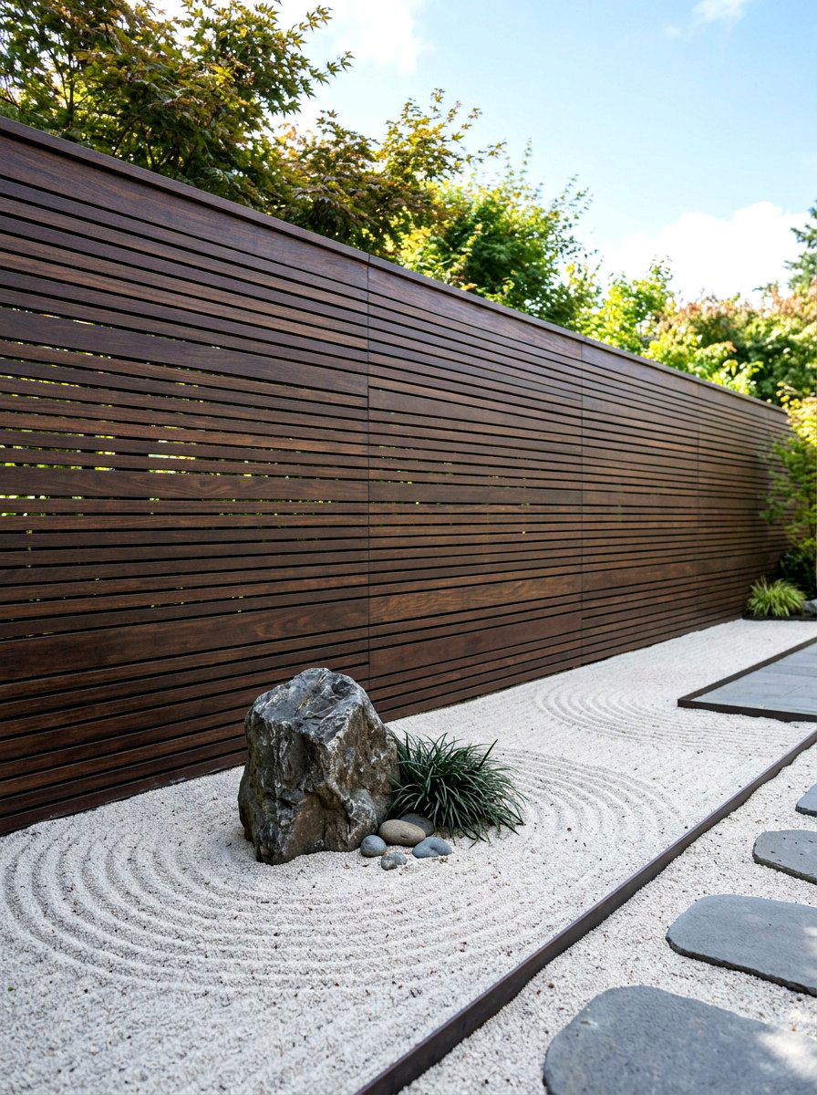 Horizontal Slat Fence - 30 outdoor room divider ideas