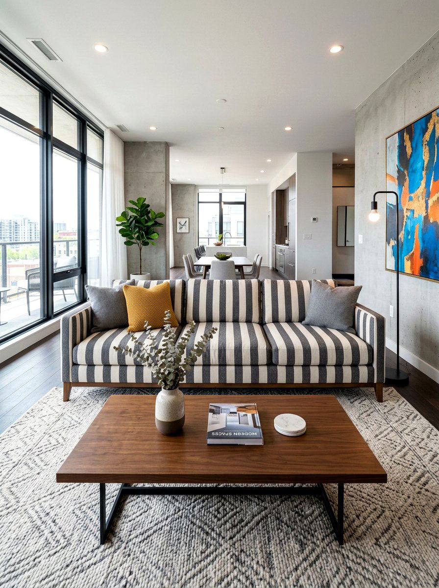 Horizontal Striped Sofa - 30 striped sofa ideas