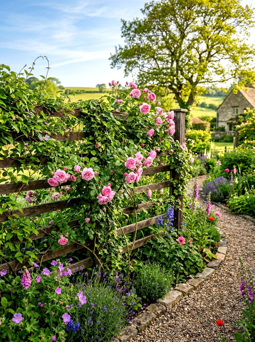 Horizontal Trellis Fence - 30 horizontal fence ideas