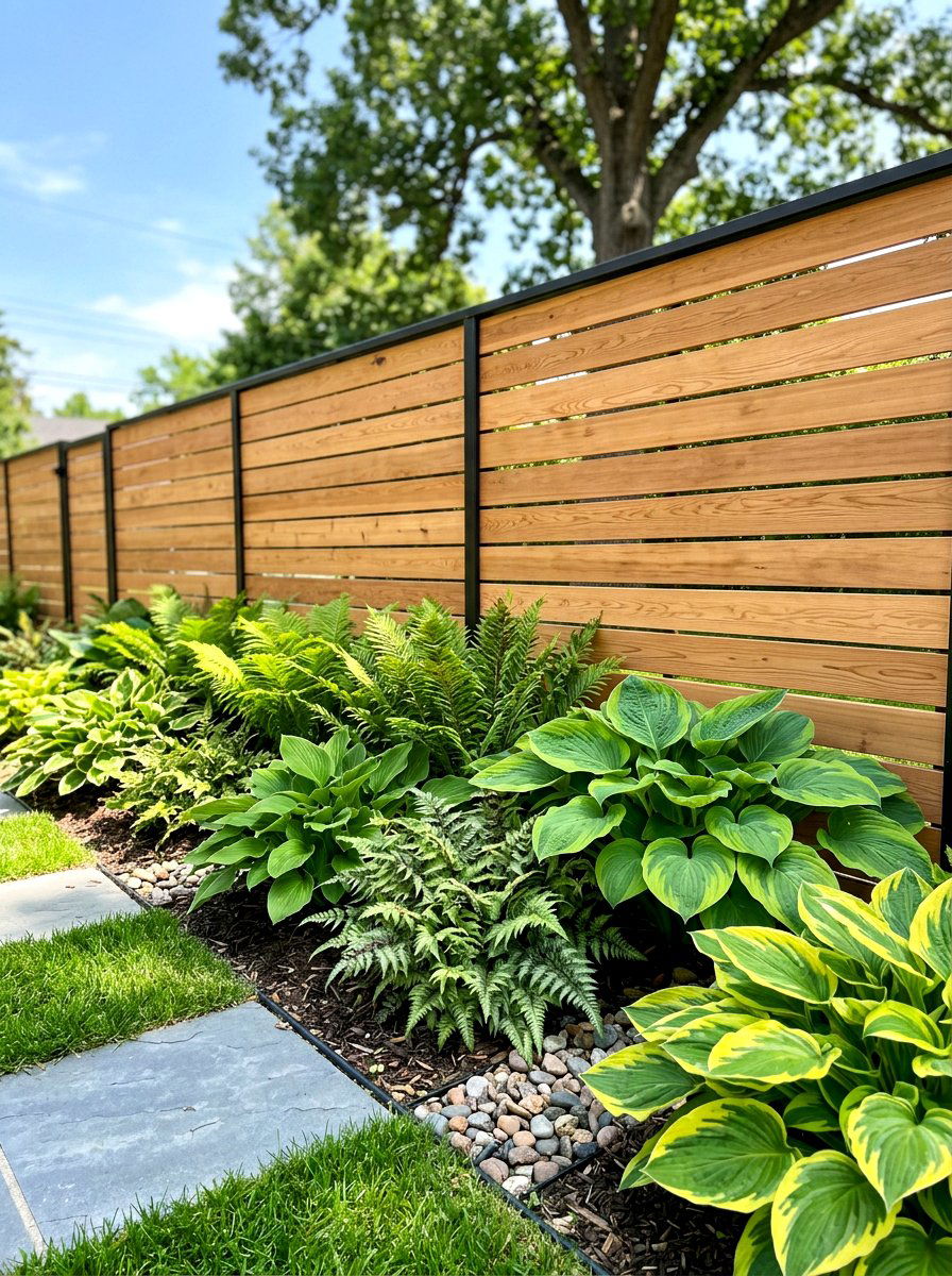 Horizontal Wood Fence - 30 garden fence ideas