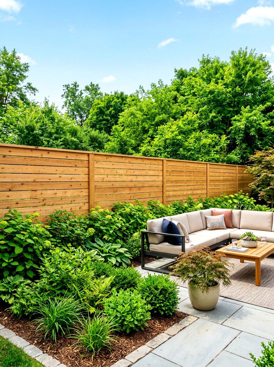 Horizontal Wood Fence - 30 modern fence ideas