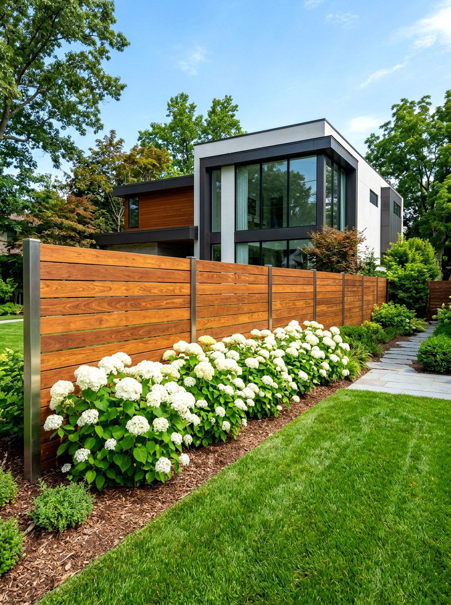 Horizontal Wood Fence - 30 viral backyard ideas