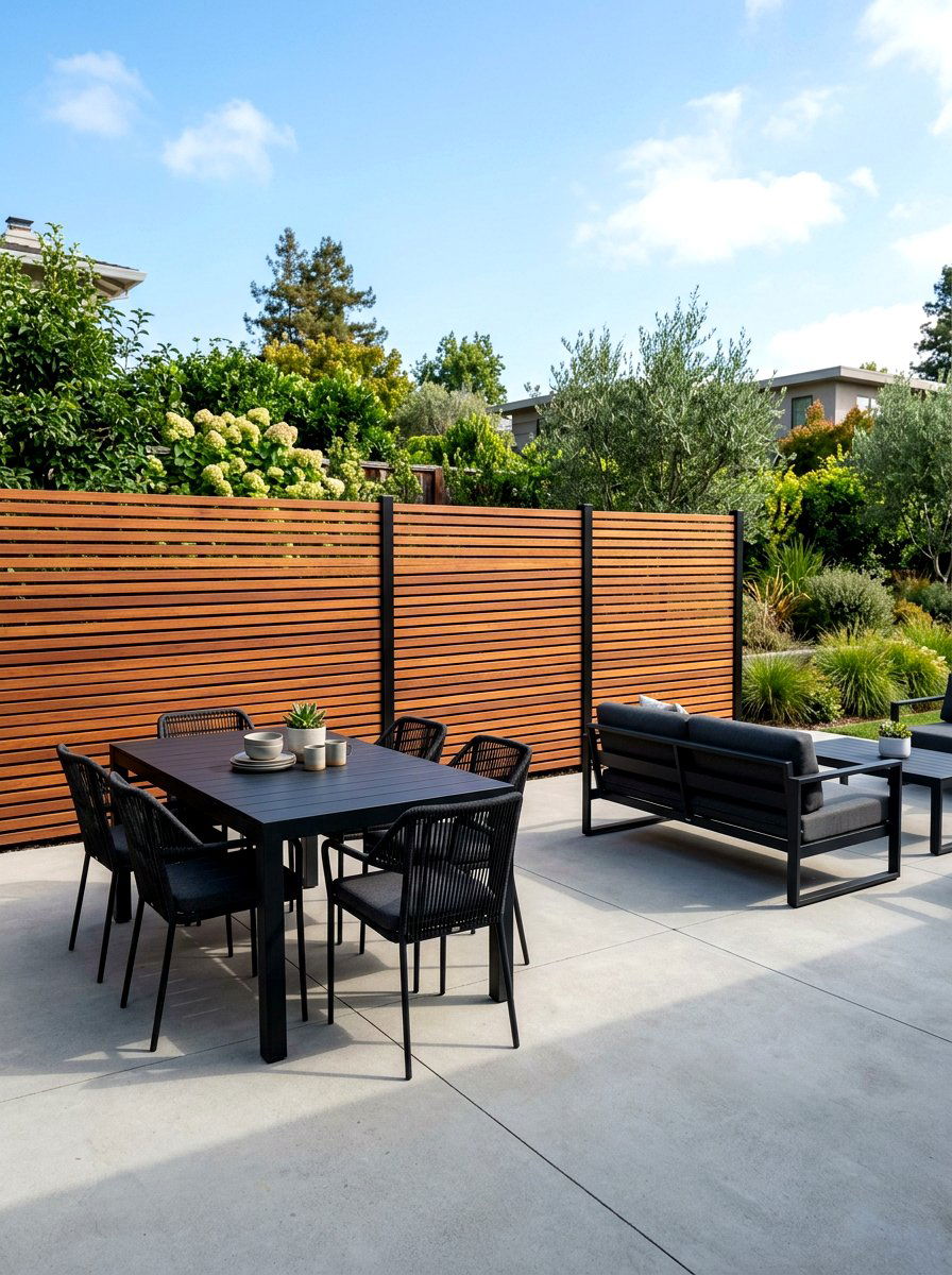 Horizontal Wood Privacy Slat - 30 trellis privacy ideas