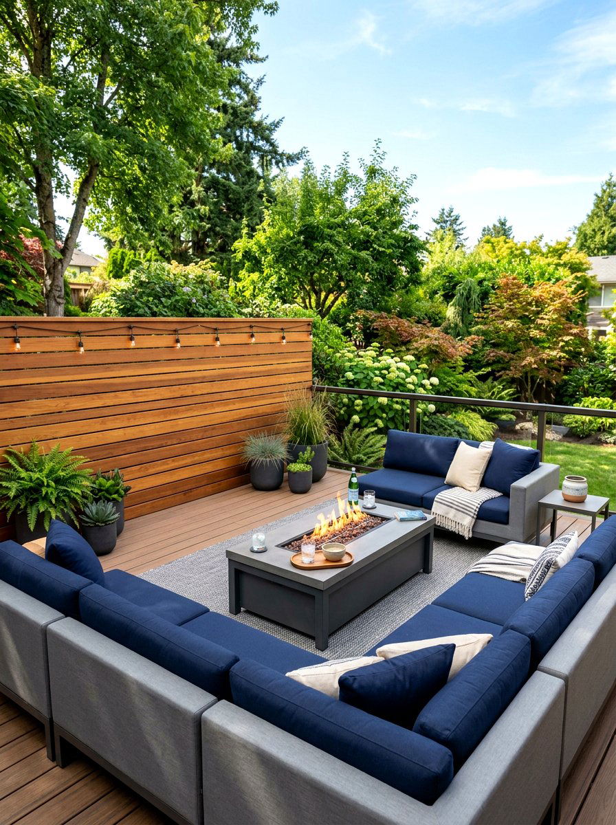 Horizontal Wood Slat Privacy - 30 deck privacy wall ideas