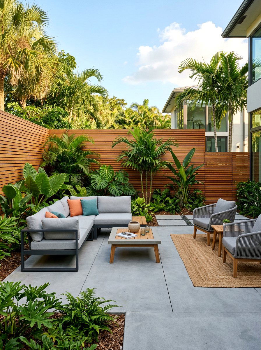 Horizontal Wood Slats - 30 backyard fence ideas