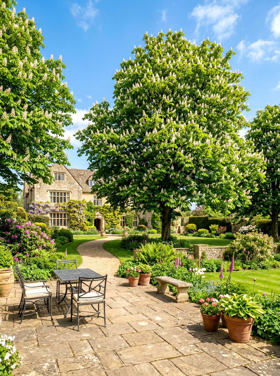 Horse Chestnut Tree - 30 flowering tree garden ideas