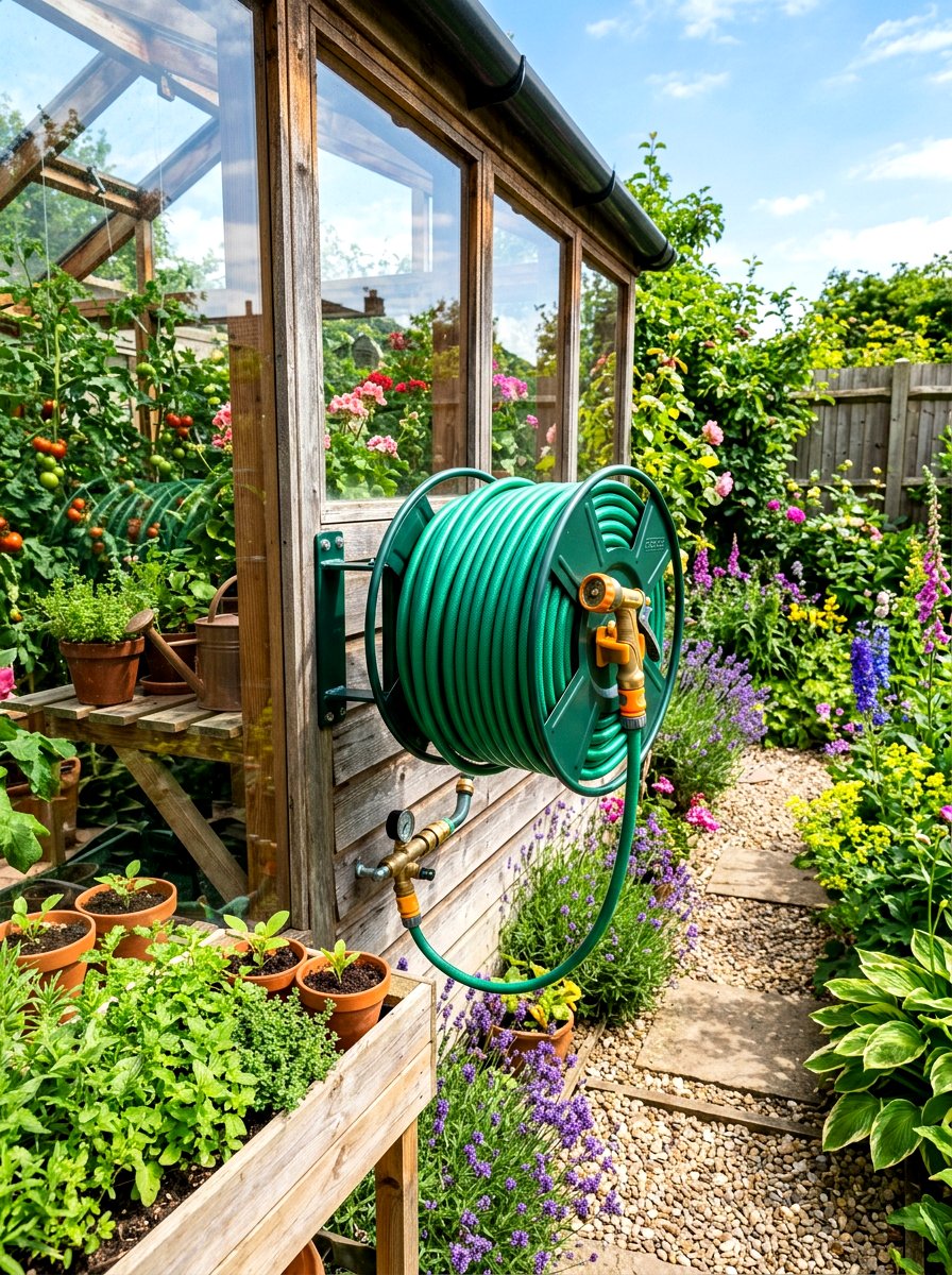 Hose storage - 30 greenhouse storage ideas