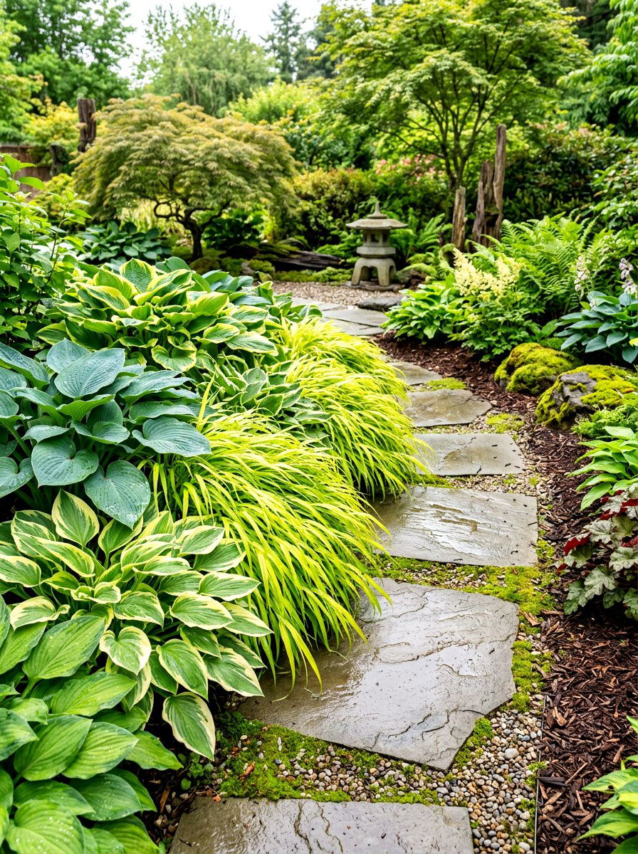 Hosta And Ornamental Grass - 30 hosta garden ideas