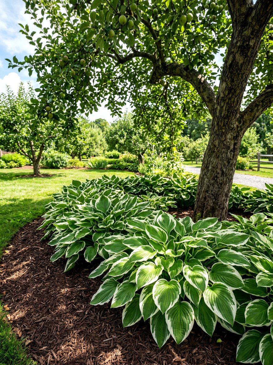 Hosta Border For Fruit Trees - 30 apple tree border ideas