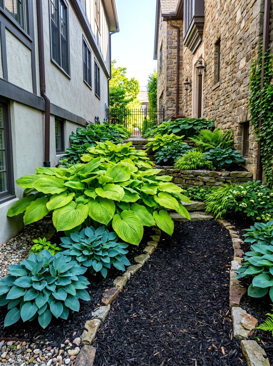 Hosta Garden - 30 side yard garden ideas