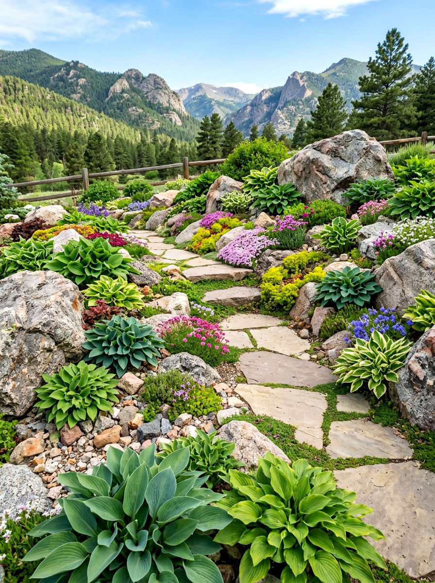 Hosta Rock Garden - 30 hosta garden ideas