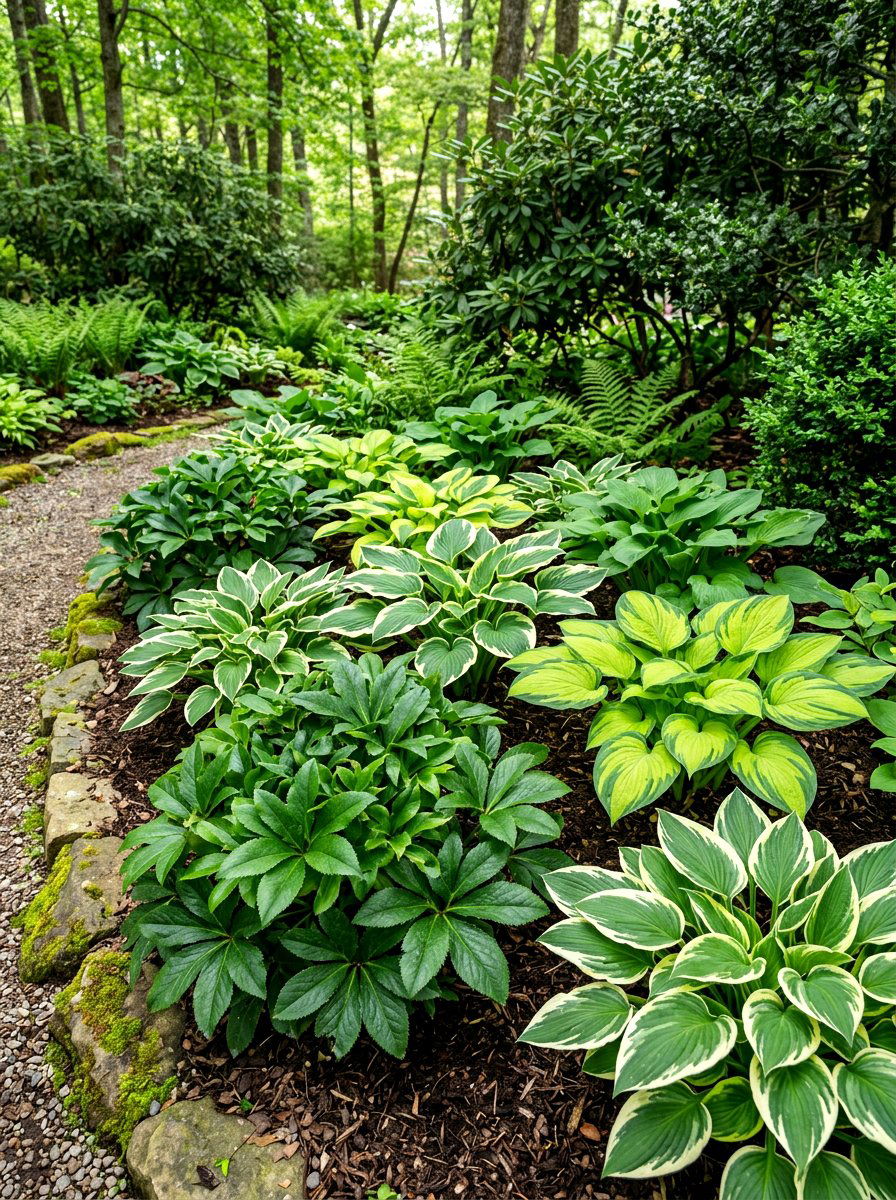 Hosta and hellebore planting - 30 hosta border ideas