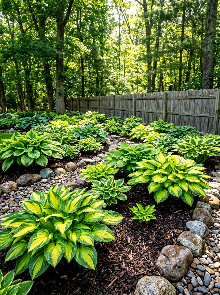 Hosta garden layout - 30 shade garden ideas