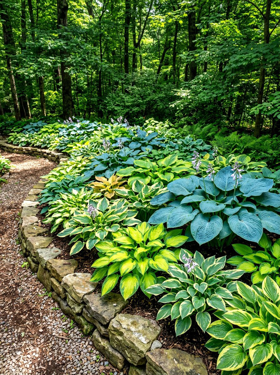 Hosta - 30 shade flower bed ideas