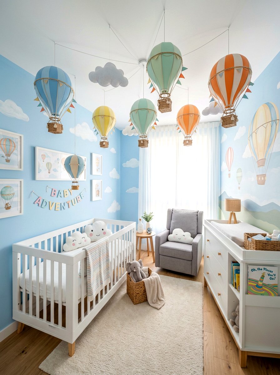 Hot Air Balloon Boy Nursery - 30 boy nursery ideas