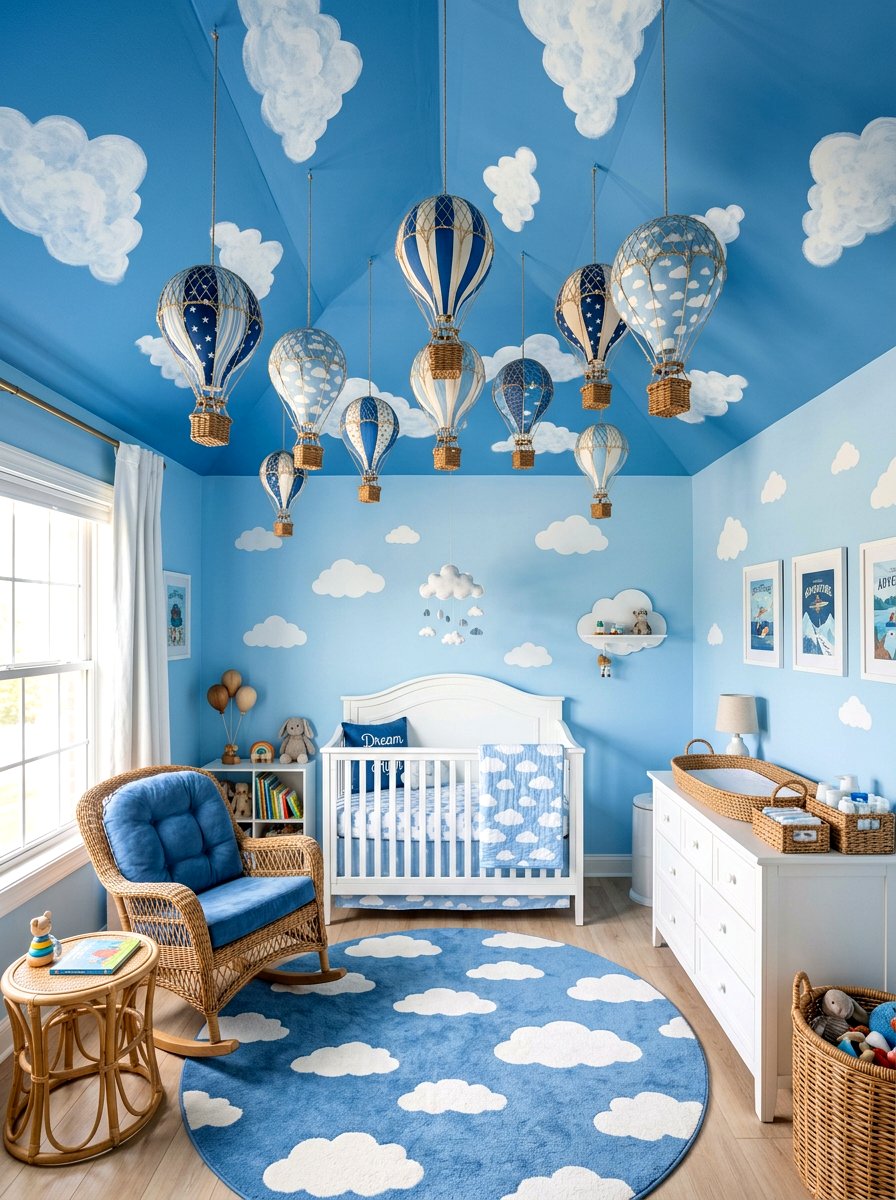 Hot Air Balloon Cloud Nursery - 30 cloud nursery ideas