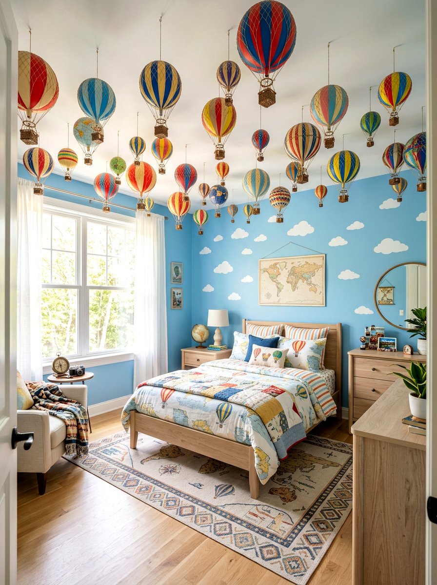 Hot Air Balloon Decor - 30 storybook bedroom ideas