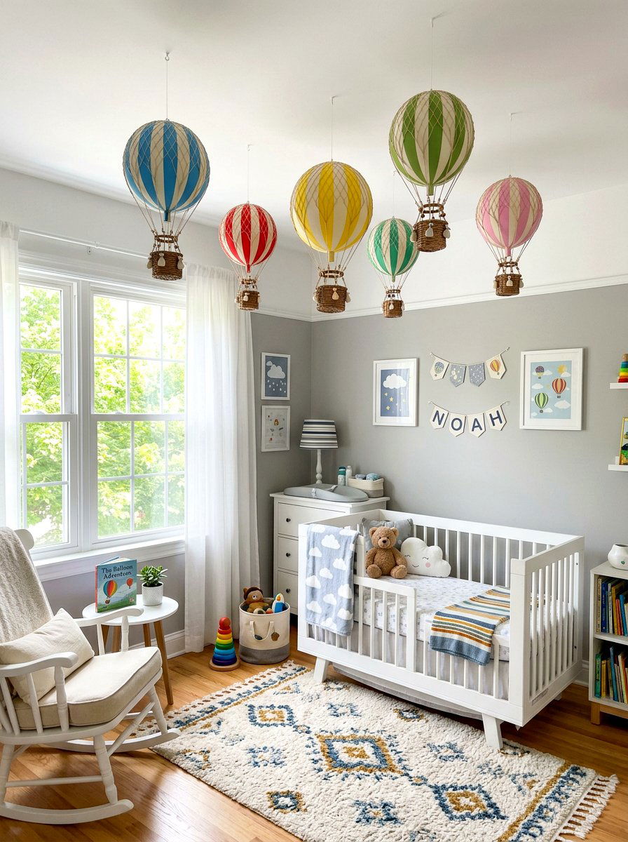 Hot Air Balloon Nursery Decor - 30 French nursery decor ideas