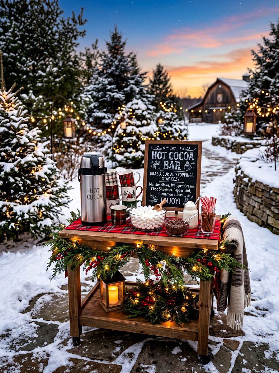 Hot Cocoa Bar - 30 outdoor movie night ideas