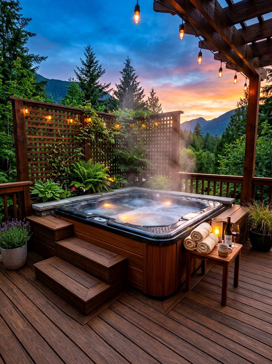 Hot Tub Deck - 30 detached deck ideas