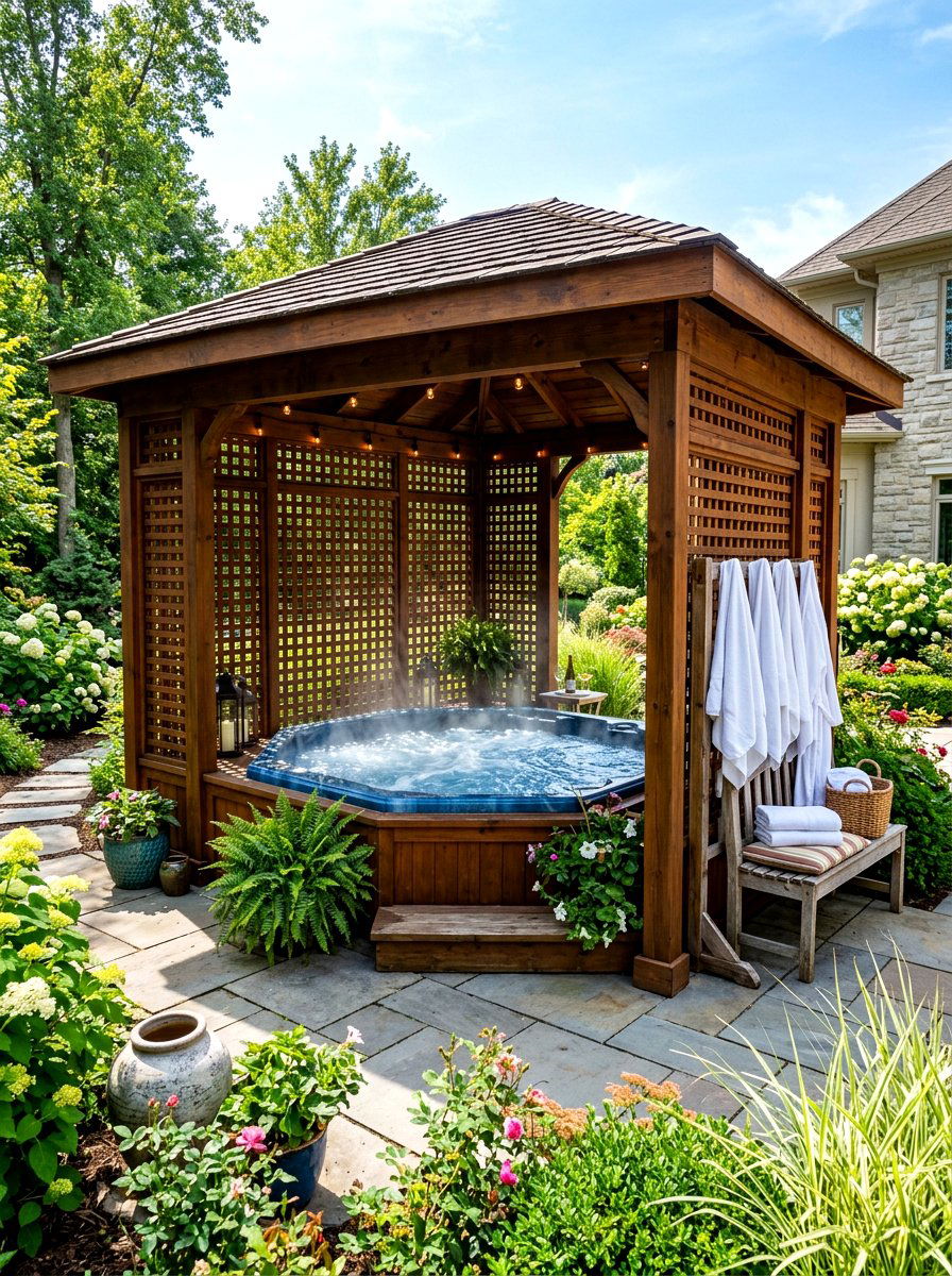 Hot Tub Gazebo - 30 cozy gazebo ideas